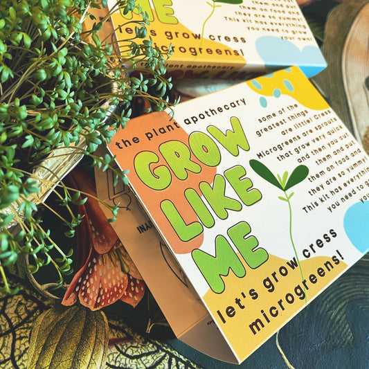 GROW LIKE ME Hey Let's Grow Cress Microgreens! Children's Educational Grow Kit